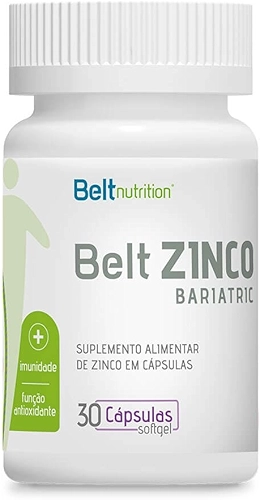 Belt Zinco Bariatric 30 Capsulas Soft Gel - Belt Nutrition
