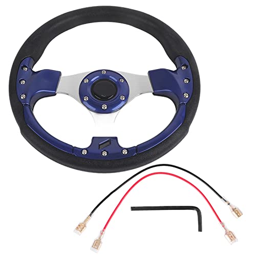 13in 320mm Volante Universal PU Cuero Coche Sport Racing Drift Volante Azul