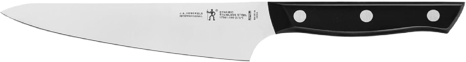 HENCKELS Dynamic 5.5-Inch Compact Chef's Knife, Silver, Black (17561-141)