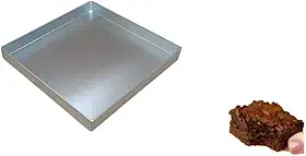 Forma Para Brownie Quadrada Baixa 25x25x3cm Em Alumínio