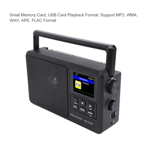 Radio FM portátil con Bluetooth y soporte USB miniatura 7