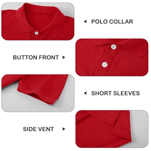 Image of Boy Polo Shirt Pique School Uniform Shirt for Kid Golf Top Youth Boy 5-14Y