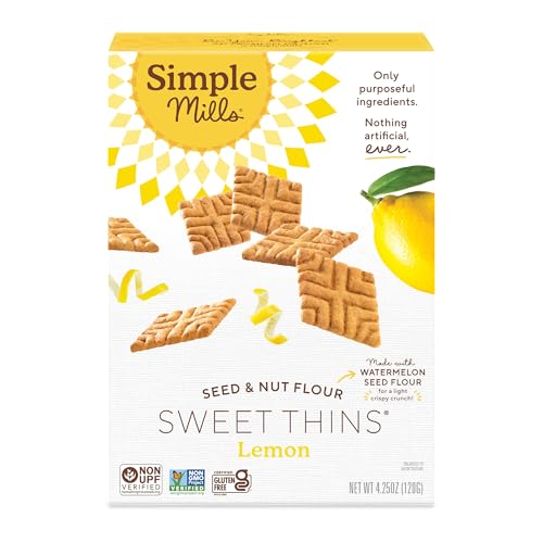 Simple Mills Sweet Thins Lemon Cookies, 1pk, 4.25oz