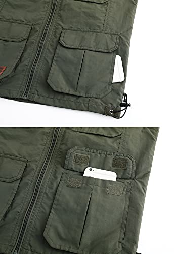 Image of Hbufnha Mens Lightweight Vest Work Travel Safari Sport Jacket Padded Puffer Vest