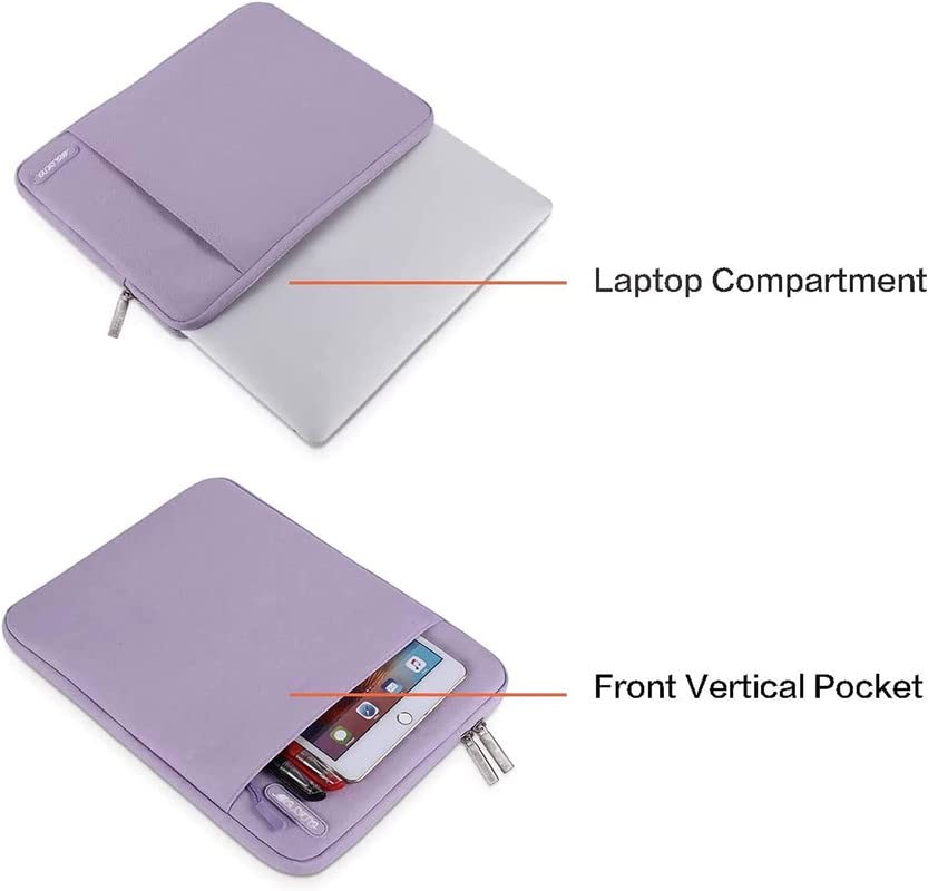 Image of MOCA Laptop Sleeve Bag Compatible with Old MacBook Air 13.3 / MacBook Pro 14 M3 M2 M1 Pro /Max A2442 Sleeve,Polyester Vertical Case with Pocket,Purple