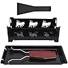 Mini Cheese Raclette Grill Butter Melting Pan Portable Nonstick Bakeware with Black Handle for Melting Cheese Cooking Eggs