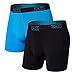 Produktbild Saxx Men's Underwear Unterwäsche Herren Boxershorts - Shadow Herrenunterwäsche - Boxershorts mit integrierter Ballpark Pouch TM Unterstützung - Workout Boxer, 2er-Packung, Schwarz/Pure Blau, Mittel