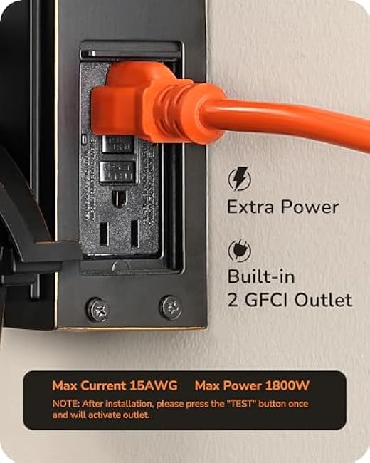 EDISHINE Outdoor Lights Porch Light Wall Sconce Lantern Lamp