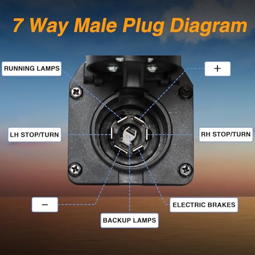 FUSCH 4 & 7 Pin Trailer Tow Wiring Harness Plug 4-Flat 7-Way Plug Adapter with Mounting Bracket Compatible with Ford F250 F350 Super Duty 2002 2003 2004 Replace#:2C3Z-13A576-DA by FUSCH - Image 6