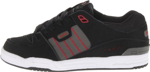Image of Globe Mens Fusion Skate Shoes, Black /Charcoal /Red, 14 M US