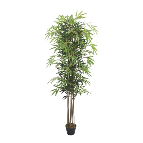BONERVA | Bambú Nature UV 180 cm Altura | Planta Artificial con Tronco Natural y protección UV para Exterior | Ideal para Negocios y hogares