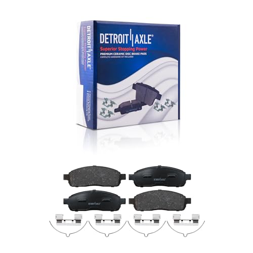 Image of Detroit Axle - Brake Kit for 4WD 2004 2005 2006 2007 2008 Ford F-150 Lincoln Mark LT Drilled & Slotted Brake Rotors Ceramic Brakes Pads 6 Lugs Replacement : 12.99 inch Front & 13.69 inch Rear Rotor