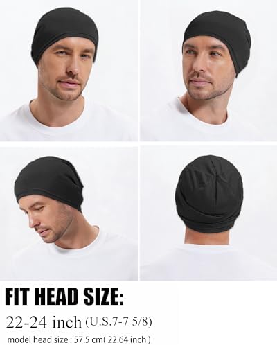 Simapu 3-Pack Cooling Camo Skull Caps Summer Beanies for Men Women - 4