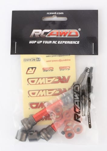 RCAWD ARRMA 3S Drive Shaft set,Front/Rear Drive Shafts for 1/10 ARRMA 3s & Mega Vorteks Senton Granite old Big Rock Upgrades Parts 2pcs (Red) - Image 2