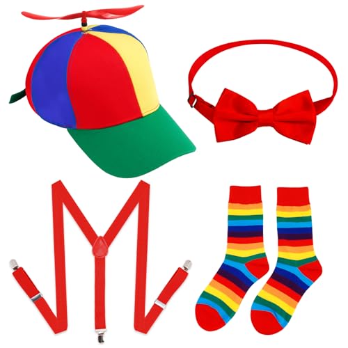 BEAUTIFABLE 5 Pcs of Propeller Hat Adult, Tweedle Dee...