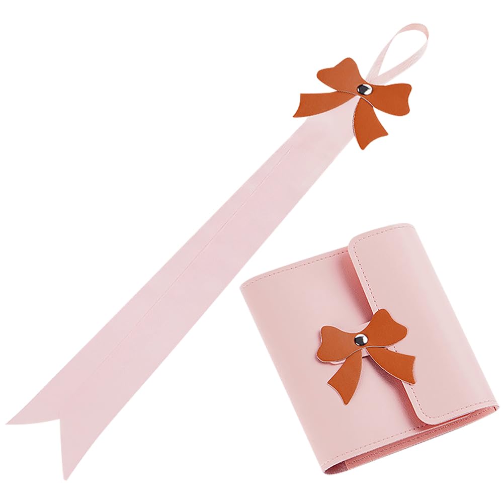 VALICLUD Haaraccessoires Aufbewahrungsbox für Mädchen Rosa aus Pu Leder für Haarspangen und Haarbänder Praktisch zum Ordentlichen Verstauen