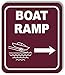 BOAT RAMP DIRECTIONAL RIGHT ARROW CAMPING Aluminum Composite Outdoor Sign 20