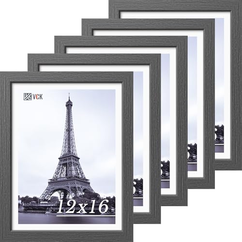 VCK 12x16 Frame 5 Pack, High-End Gray Wood, for Poster Prints