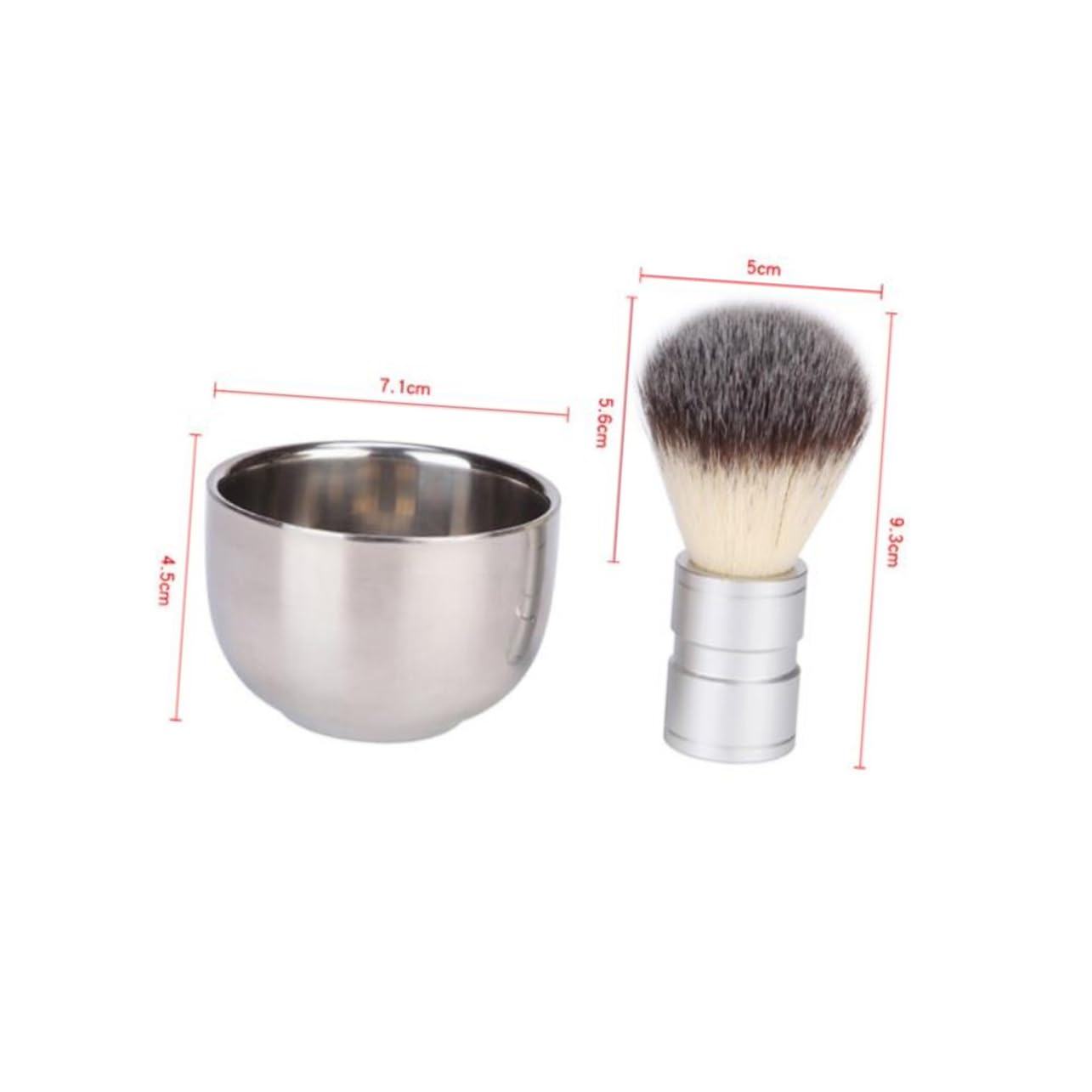 BELLIFFY Stainless Steel Beard Brush Cleaning Kit 2-piece Set for Gentle Facial Cleansing for Men's Beard Care
