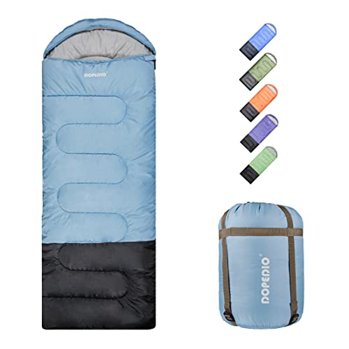 DOPEDIO Schlafsack Outdoor für Camping, 3-4 Jahreszeiten Deckenschlafsack...