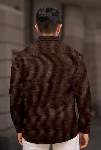 Image of Men's Casual Regular Fit Full Sleeve Collared Shirt, Stylish Fashion Wear