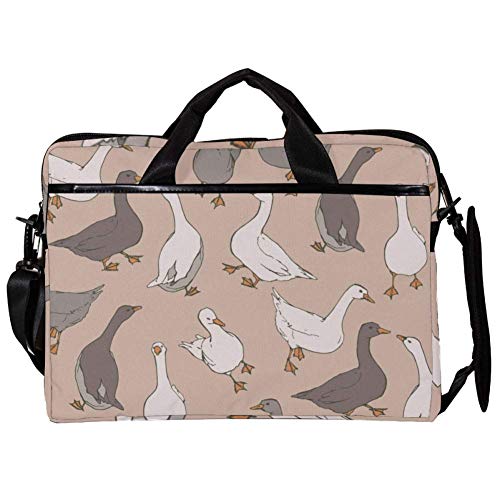 Funda portátil 14 15.4 pulgadas de gansos grises y blancos antirrayaduras ligera