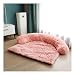 SHENGYAO Letto per Cani Gatto soffice Peluche Cuscino per Animali Domestici Ciambella Confortevole Materasso Ortopedico per Cani Migliore Coperta per Dormire,Pink-115CM