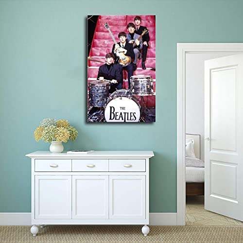 ECENS Leinwandposter 60 * 90cm Sin Marco Peintures de Grupo De Los Beatles pour la décoration de Chambre à Coucher de… - Les Beatles, Paul McCartney, John Lennon, RIngo Starr, George Harrison ECENS Leinwandposter 60 * 90cm Sin Marco Peintures de Grupo De Los Beatles pour la décoration de Chambre à Coucher de… – Image 4