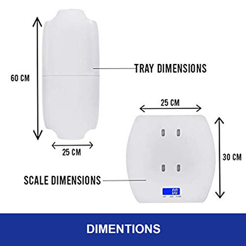 Image of Dr Care Digital Electronic Bron Baby Weighing Scale with Tray for Body Weight, Baby Tray Weighing Machine Upto 100 Kgs