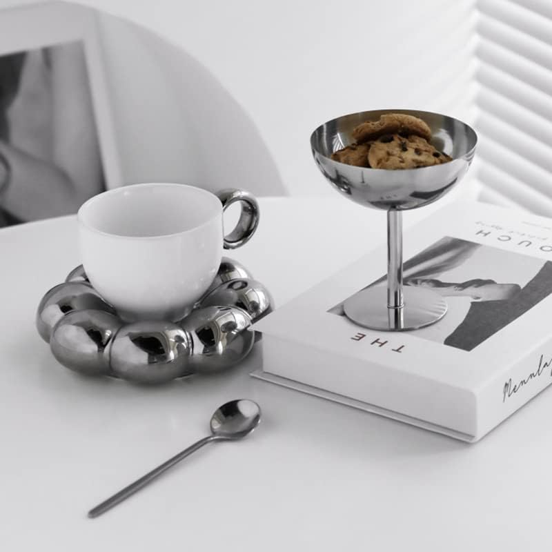 Miniatura 5 de LIZEALUCKY Copas de helado de acero inoxidable para servir platos de postre cuencos para ensalada, fruta, pudín de cereales para el hogar, hotel,