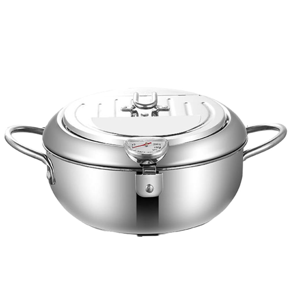 Support filtre friteuse inox avec contrôle température pour huile saine