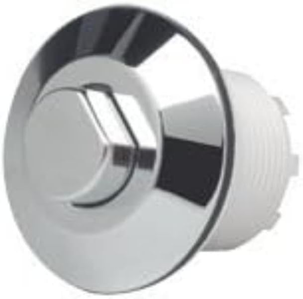 Air Button WC Flush Manual Actuator Flushing System with 750 mm Air Hose for Panel Thickness Up to 30 mm (Use with Adagio Cistern), Chrome, 38488000