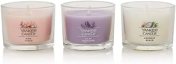 3-Pack Pink Sands, Coconut Beach, Lilac Blossoms Mini Candle Gift Set