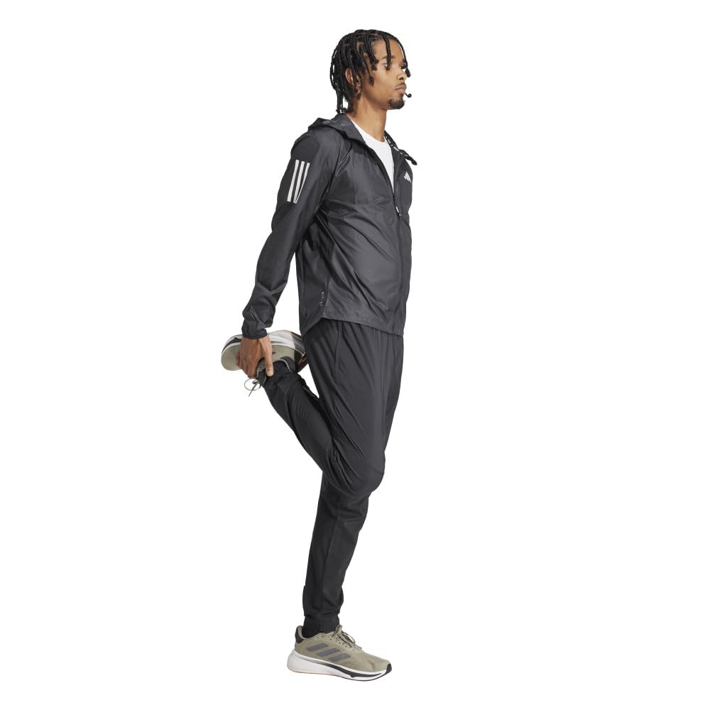 adidas Mężczyźni Own the Run Jacket, Black/White pocket, L
