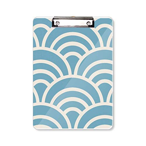 Porte-bloc japonais Edo A4 avec motif de vague traditionnelle