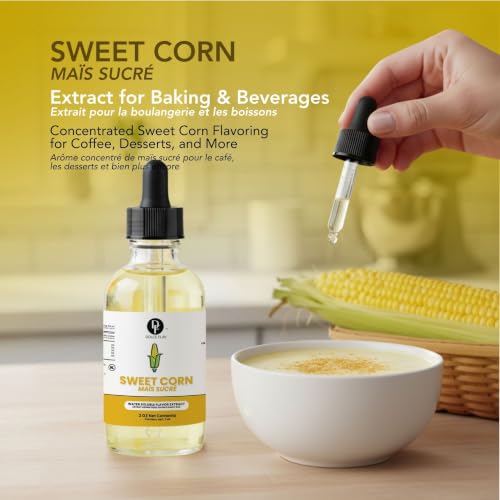 Image of Dolce Flav Natural Sweet Corn Extract | 2 Oz. | Baking Flavor Concentrate for Cornbread, Puddings & Smoothies, Included Measured Dropper