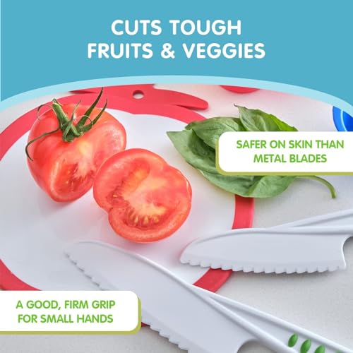 Curious Chef 3-Piece Nylon Knife Set - Dishwasher Safe, BPA-Free Plastic Kitchen Tools - Nylon Knives for Kids for Nonstick Pans