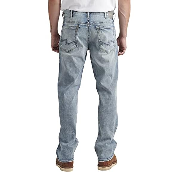Silver Jeans Pantalones Vaqueros Gordie con Pierna Recta, Ajuste Holgado Jeans para Hombre