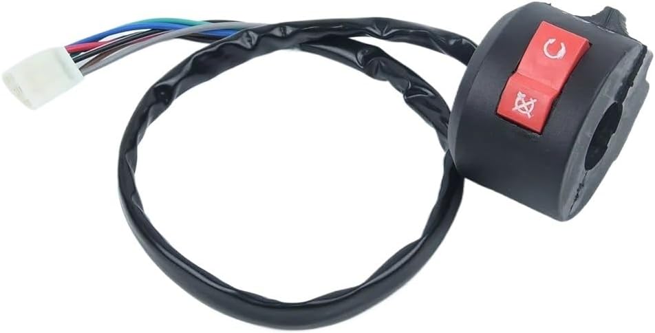 7 Wire Female Connector Kill Light Start Switch Compatible with 50cc 70cc 90cc 110cc ATV Compatible With 7/8 Inch Handlebar Quad And Similar Models