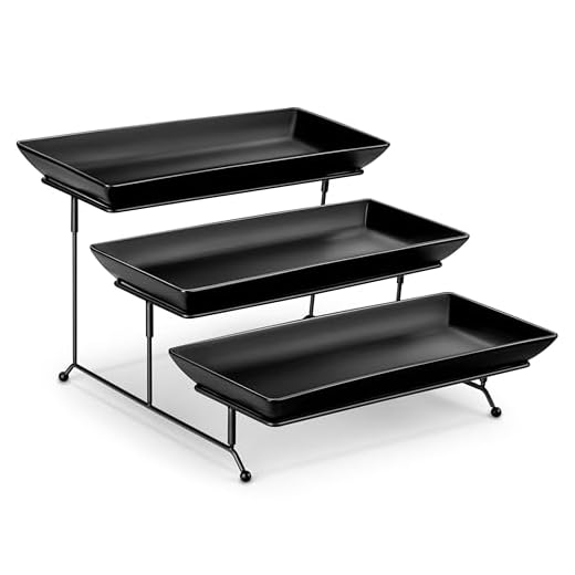 MALACASA 3 Tier Serving Trays for Party