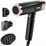 Dual Voltage Ionic Hair Dryer with Diffuser - 1875W High-Speed Blow Dryer for Women, Fast Drying, No Heat Damage, Low Noise, Lightweight, European Travel 110V-120V/220V-240V, Gifts for Women