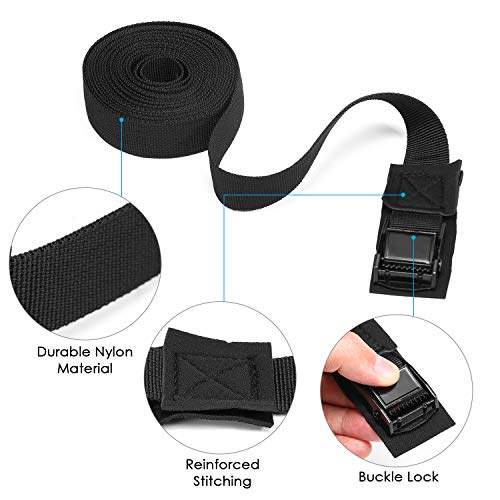 KKmoon 2 PCS Tira de amarração Tira de amarração de carga Tira de amarração com fecho de fivela para