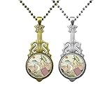 Material: Metall Ukiyo-e Halskette mit Anhänger, japanische Gitarre, Anhänger