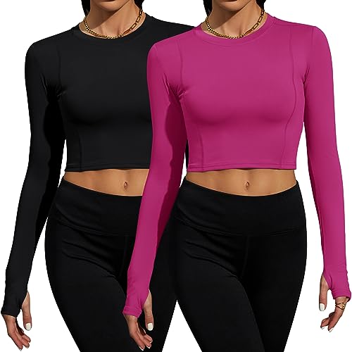 Image of Loovoo Women Workout Shirts, 1 /2 /3 Pack Short Sleeve Compression Tee | Tight Fit Gym Basic Tops, Athletic Quick Dry Crew Neck 4-Way Stretch, Flat Seams Ideal for Yoga, Gym, Running and Daily Wear