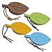 Door Stopper Wedge Finger Protector, 4 Pack Premium Cute Colorful Leaf Style