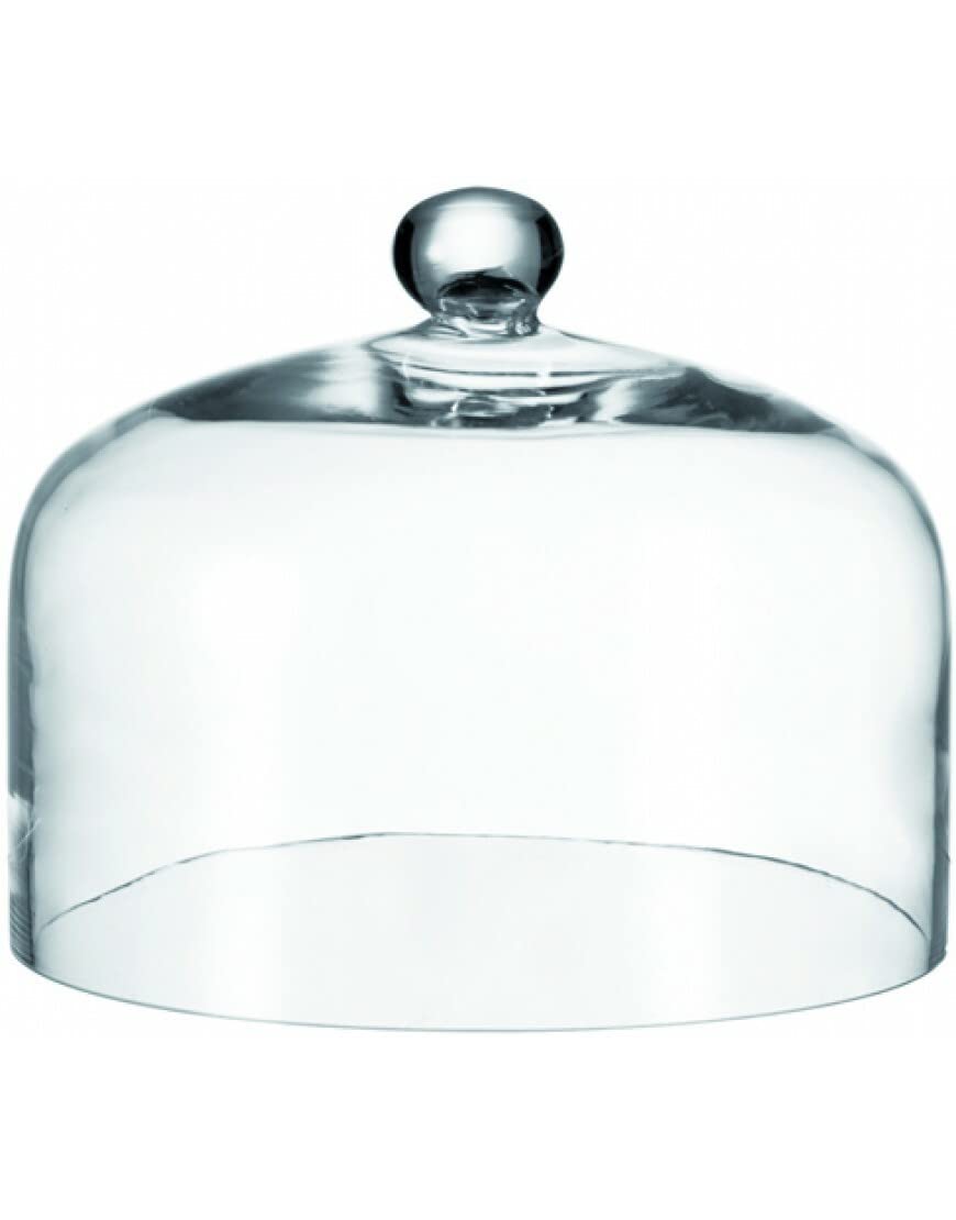 Leonardo 042619 Cupola Cloche avec bouton Hauteur 22 cm Diamètre 29 cm Verre transparent fait main