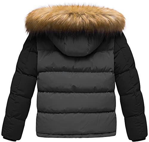 Image of CREATMO US Boy's Water Resistant Winter Coats Warm Fleece Lined Outwear Windbreaker Ski Jacket