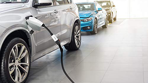 [Only For J1772 Evs] Lectron - Tesla To J1772 Adapter, Max 40 Amp & 250V - Compatible With Tesla High Powered Connector, Destination Charger, And Mobile Connector Only (White) #TOP5