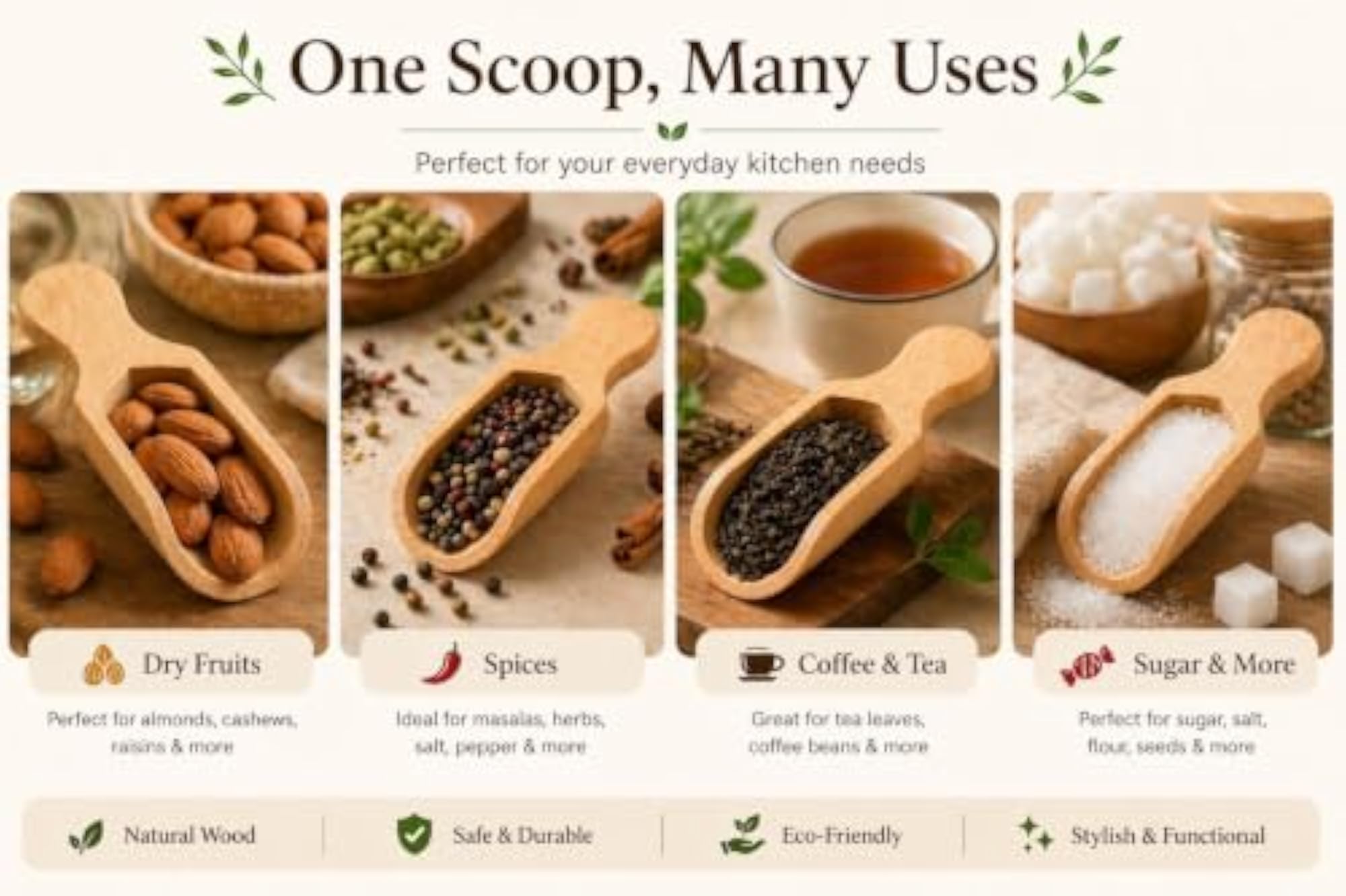 12 PCS Mini Wooden Spoons Bulk for Condiments