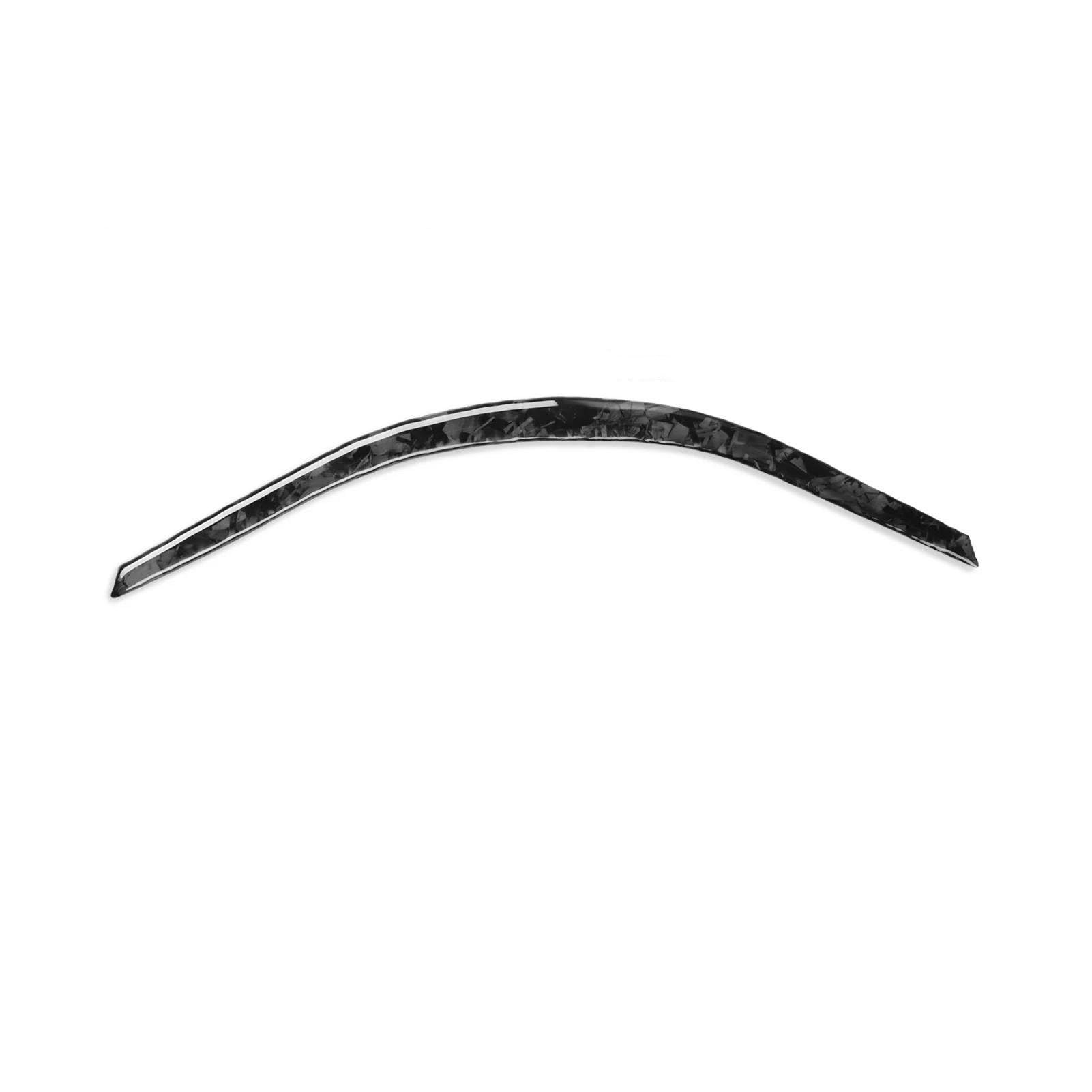 Car Interior Accessories Steering Wheel Upper Panel Strip Decoration Cover Sticker for Tesla Model 3 Y 2017-2022 Anti-dust(Forging BIack)